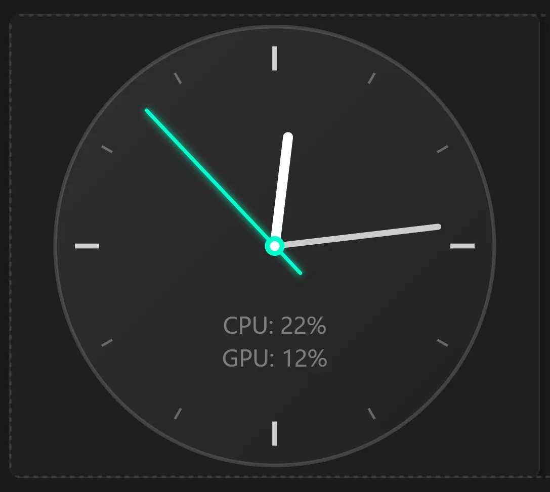 Precision Analog Clock Widget