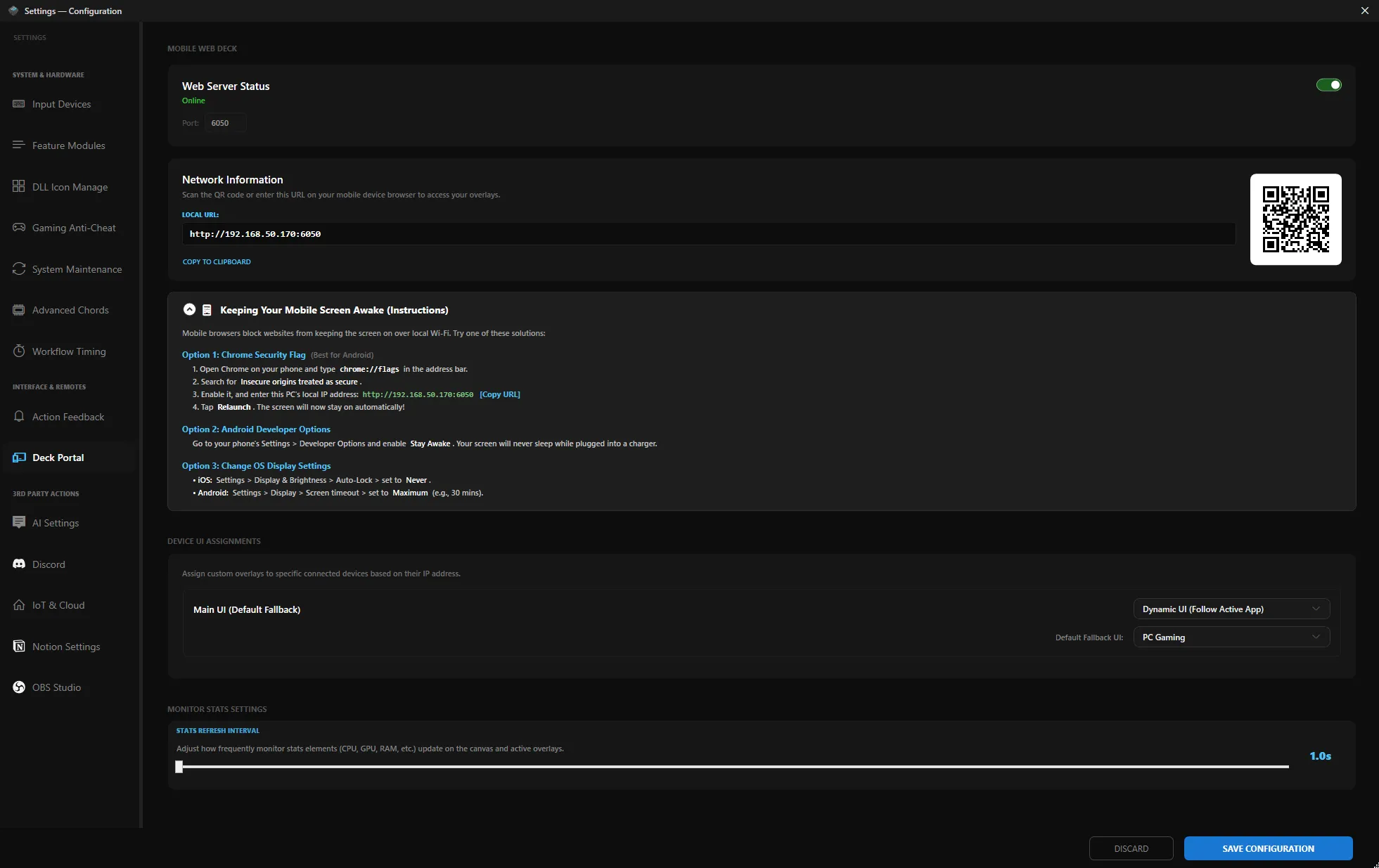 IsoKey Desktop Dashboard Settings